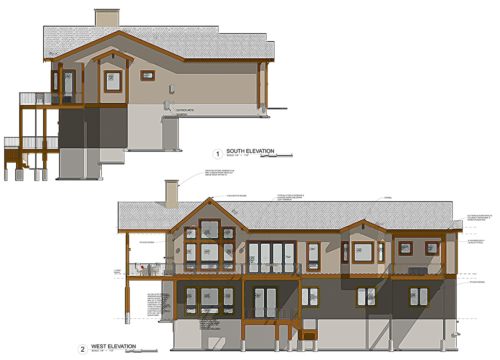 South and West Elevations